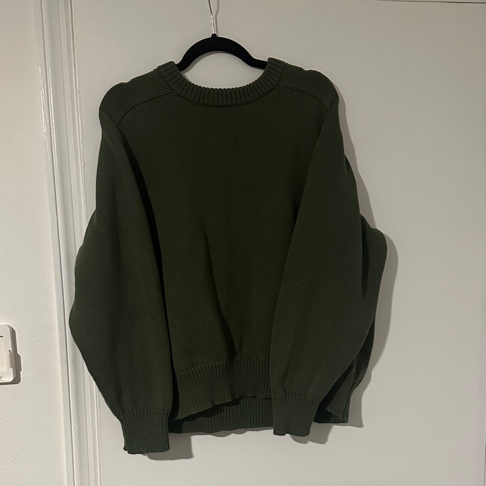 J. Crew Women's Green Crewneck Sweater
